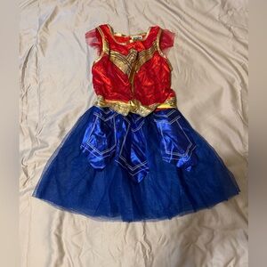 Wonder Woman Inspired Girls Costume Dress - Red & Blue